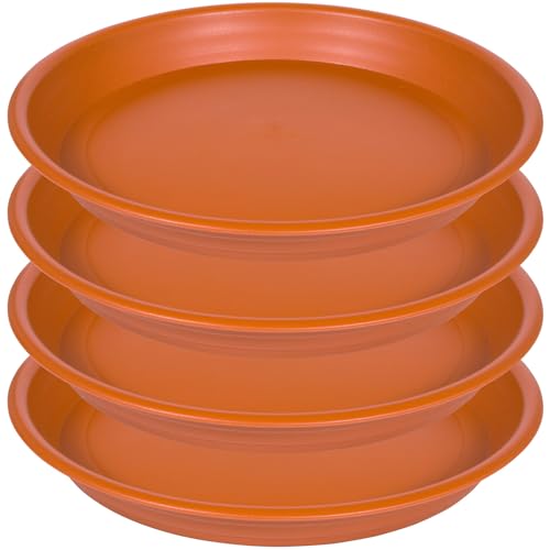 Plant Saucer Pot Tray 14 inch (14" - 4 Pack / Terracotta)