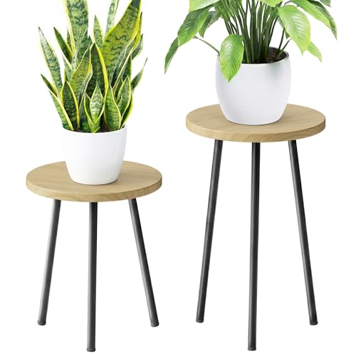 Plant Stand Indoor Tall (Burlywood / 14"&20")