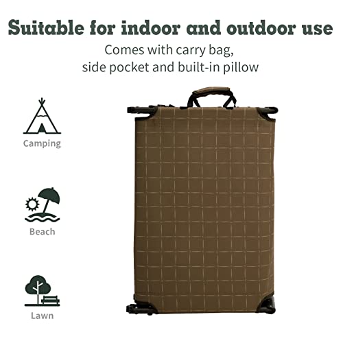Portable Folding Camping Cot Lightweight (63 cm (W) x 194 cm (L) x 22 cm (H))