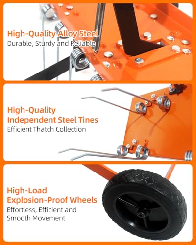 48" Tow Behind Dethatcher (Orange-48IN)