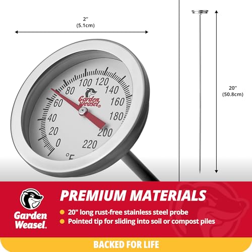 Analog Soil & Composting Dial Thermometer (20-Inch)