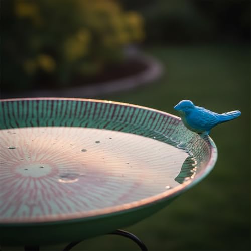 Metal Bird Bath for Outdoor (Green-1)