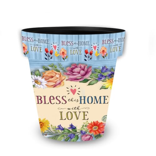 Spring Planter 11.75 x 11 x 11 Bless This Home with Medium Love