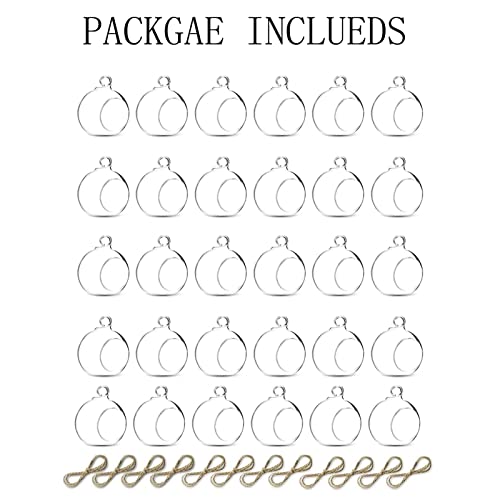 Mini Hanging Glass Tealight Holders Bulk (2.36 inches)