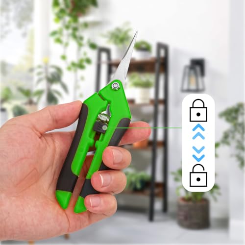15 Pack 6.5 Inch Green Garden Pruning Scissors (15 Count)