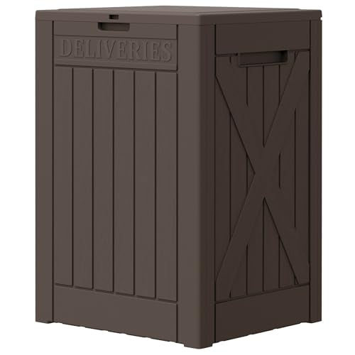 52 Gallon Large Outdoor Package Delivery Box (Brown / 52 Gallon)