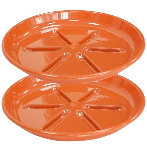 2 Pack of Plant Saucer 10 inch (10in*2 / Red)