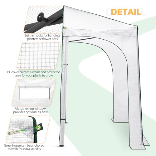 9x4 Easy Setup Pop Up Greenhouse (Clear/White / 9x4)