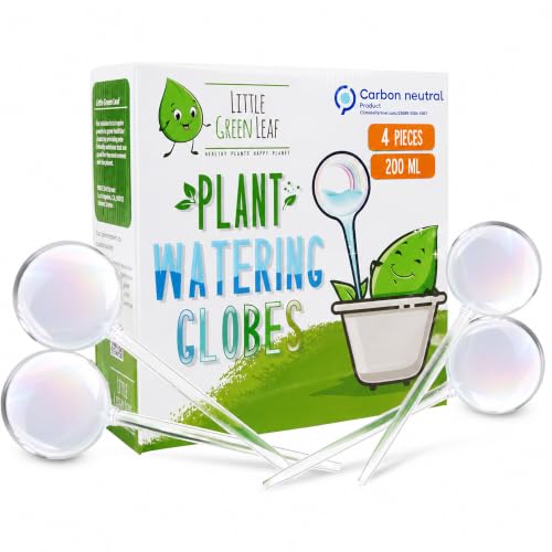 Plant Watering Globes 4 Pack (4pk 200ml Clear Rainbow)