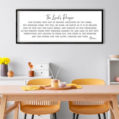 Our Father Prayer Wall Decor (32"L x 12"W / Our Father Prayer (Black))