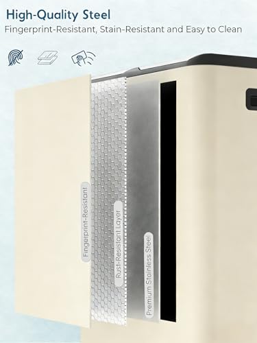 16Gal Dual Trash Can w (Beige)