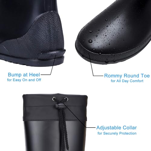 Women's Packable Tall Rain Boots Ultra Lightweight Garden Boots
