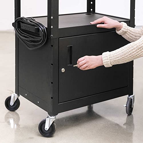 Line Leader AV Cart w (Cabinet / 24" L x 18" D x 42" H)