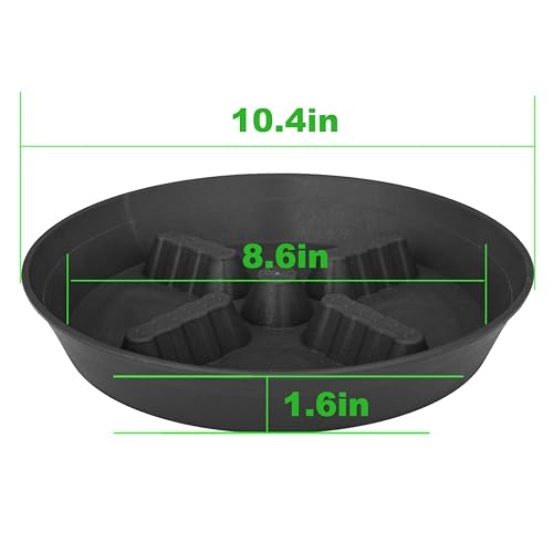 2 Pack Plant Saucer 10 inch (10"-2 Pack / Black)