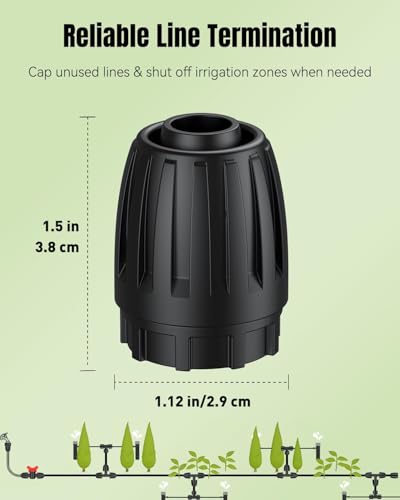 10 Pcs 1 2" Irrigation End Cap for 1 (10 Count)