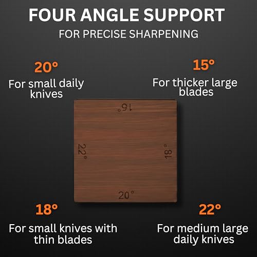 Rolling Knife Sharpener Kit with Diamond & Ceramic Disc (Dark Brown)