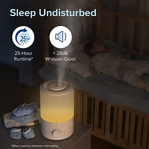 Top Fill 3L Humidifiers for Bedroom with Night Light