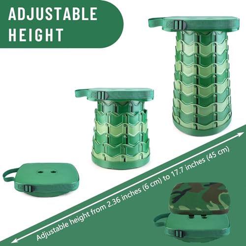 Collapsible Stool Chair with Padded Cushion Seat (Camouflage With Cushion)
