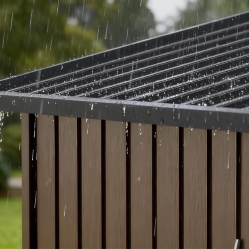 Shed Outdoor Storage Shed Metal (Brown / 5'*3')