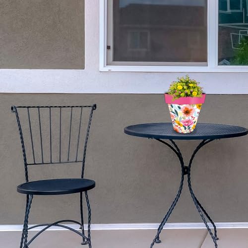 Spring Planter 8.5" x 8.5" x 8.5" Vibrant Blooms Small for Spring Planter (Vibrant Blooms / Small)