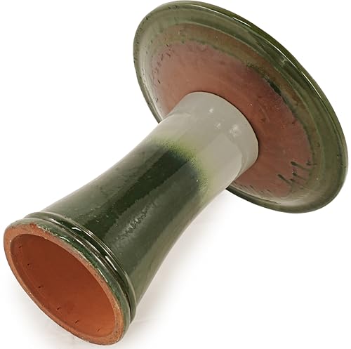 Ceramic Bird Bath for Outdoors (Grass Green)