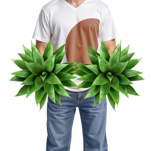 Artificial Agave Plant Set (Green*2 / 18 Inches)