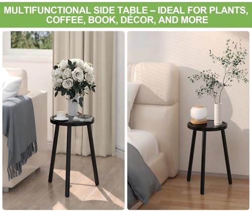 Wood Plant Stands Indoor (Black / 1 Pack)