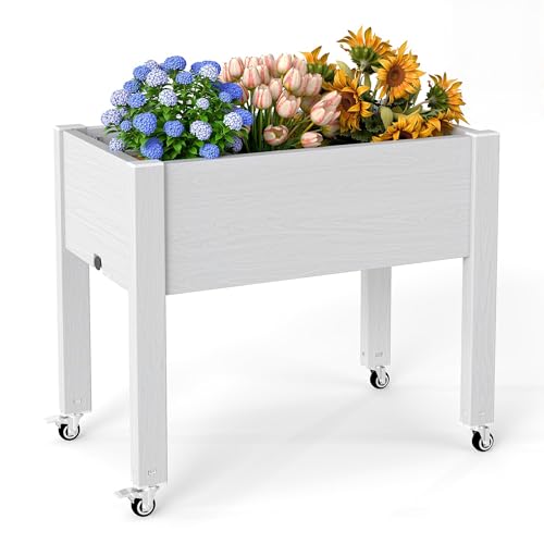 Raised Garden Bed with Legs (Ashen / 30.04*17.72*28.9)