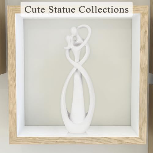 Kissing Lovers Statue Abstract Sculpture (White / Large)