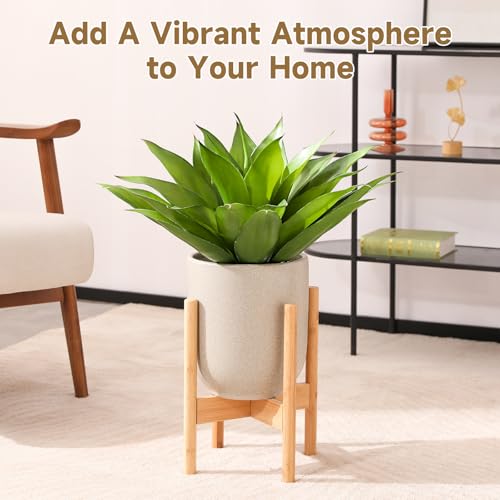 28" Artificial Agave Plants Outdoor Large Fake Agave Plants Faux Succulents for Outdoor Indoor Home Front Porch Decor (Green-2pcs-28")
