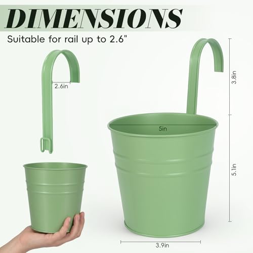 Hanging Flower Pots (Green(5in))