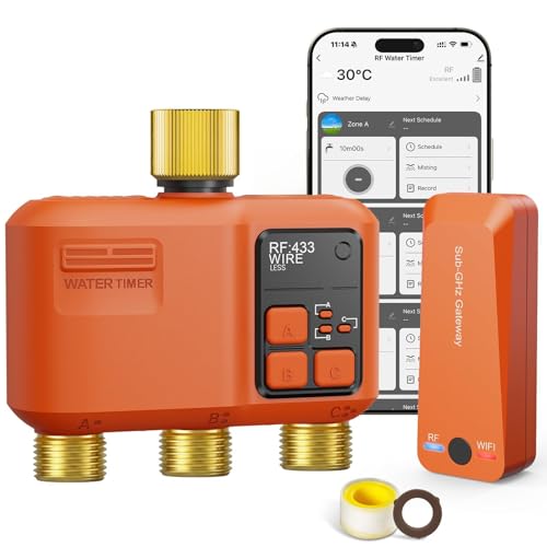 WiFi Sprinkler Timer 3 Zone (3 Outlet- Brass)