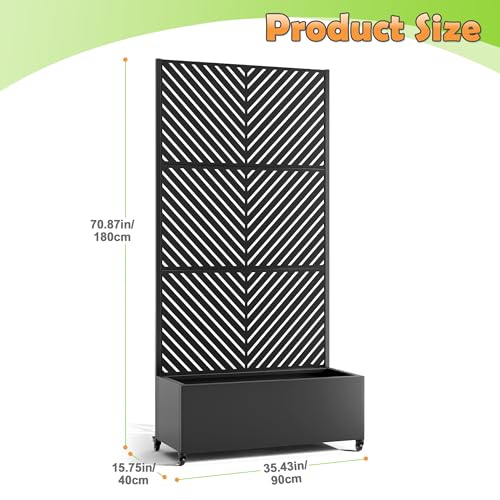Metal Raised Garden Bed (Black-parallel / 71" x 35" x 16")