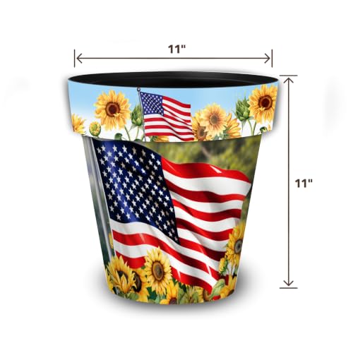 Summer Planter 11.75 x 11 x 11 American Sunflowers Medium (Usa Sunflowers / Medium)