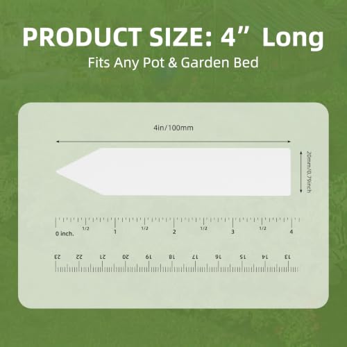4 Inches Plant Labels Plastic Plant Tags Nursery Garden Labels Pot Marker Garden Stake Tags for Fruit Trees