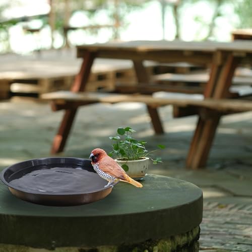8 Pack 18 Inch Round Plant Saucers for Less 16 Inch Pot Indoors Outdoors Plant Trays for Pots Planter Saucer Plastic Drip Tray Planter Water Tray (18"(8pcs) / Black)