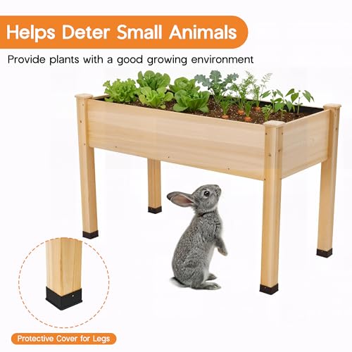 48"x24"x30" Raised Garden Bed with Legs (Wood / 48×24×30 In -Regular)
