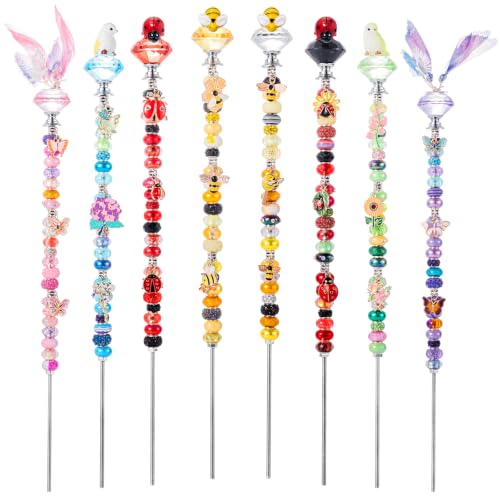 264Pcs Beaded Animal Garden Stakes Fairy Wand 12in Threaded Rods (Animal)