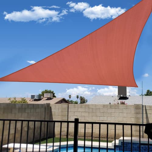 16'x16'x16' Sun Shade Sail Rust Red Curved Triangle (Rust Red / 1 6' X 1 6' X 1 6')