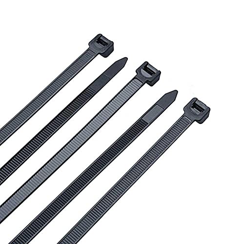 Black zip ties 16 inch large Cable ties 100 per pack (Black / 16 inch)