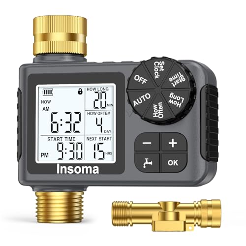 Water Timer for Garden Hose with 100% Metal Pipe