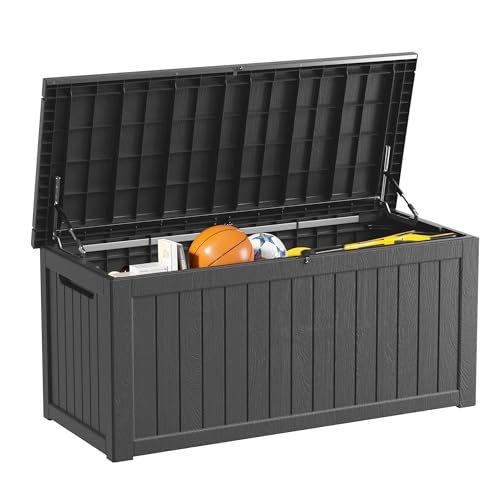 270 Gallon Outdoor Storage Box Patio Deck Box Waterproof (Black / 270 Gallon)