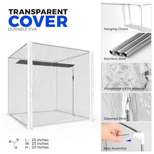 CX60 Indoor Greenhouse with Grow Light 40W Full Spectrum 23x23x23IN (3 Spectrum-CX60 / 23x23x23IN w/ Tent)