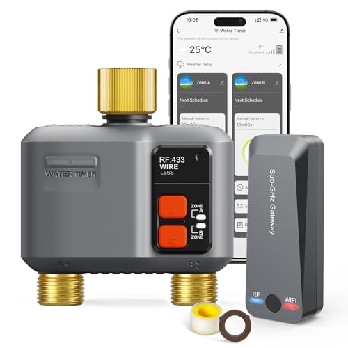 WiFi Sprinkler Timer 2 Zone (2 Zone Brass Inlet & Outlet)