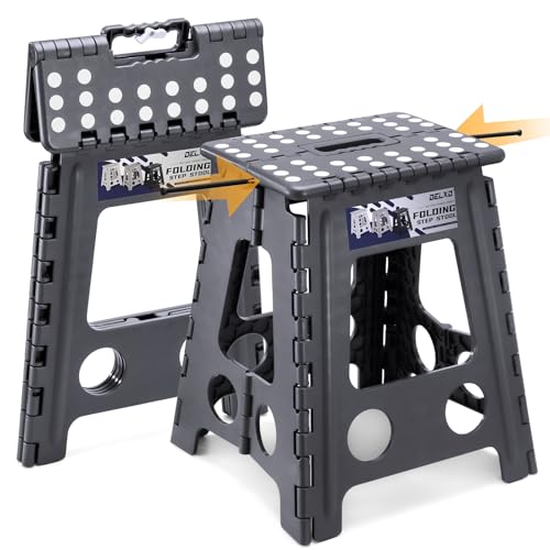 16 Inch Folding Step Stool (Dark Grey / 16 Inch)