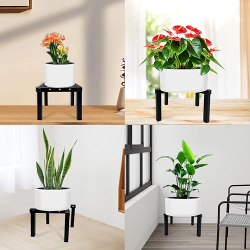Four Legs Adjustable Metal Plant Stand for 5" (3 - Mini / Mini Black 5-10")