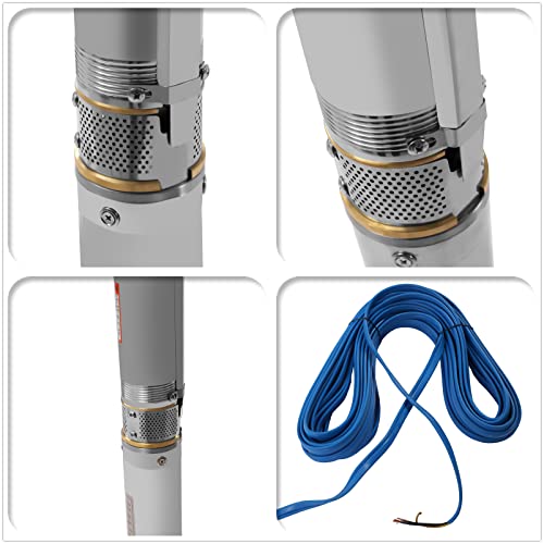 Deep Well Submersible Pump 110V 370W Electric Solar Powered Water Pump