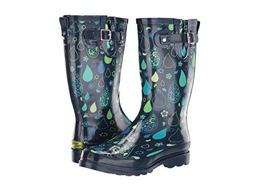Women's Tall Waterproof Rain Boot (7 / Pouring Paisley)