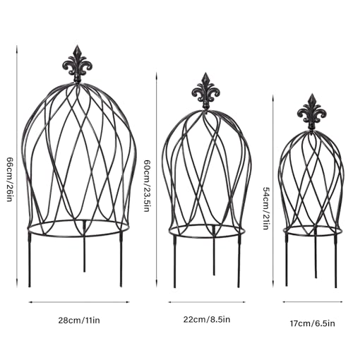 3PCS Metal Trellis Set for Climbing Plants (26" x 11")