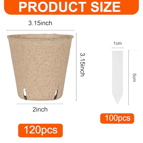 120 Packs 3.15 Inch Peat Pots (3.15INCH)